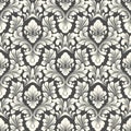 Vector damask seamless pattern background. Classical luxury old fashioned damask ornament, royal victorian seamless Royalty Free Stock Photo