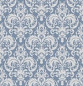 Vector damask seamless pattern background. Classical luxury old fashioned damask ornament, royal victorian seamless texture. Royalty Free Stock Photo