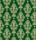 Vector damask seamless pattern background. Classical luxury old fashioned damask ornament, royal victorian seamless texture for Royalty Free Stock Photo