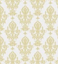 Vector damask seamless pattern background. Classical luxury old fashioned damask ornament, royal victorian seamless texture for Royalty Free Stock Photo