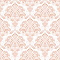 Vector damask seamless pattern background. Royalty Free Stock Photo