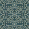 Vector damask seamless pattern background. Elegant luxury texture for wallpapers, backgrounds and page fill Royalty Free Stock Photo