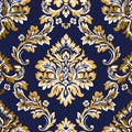 Vector damask seamless pattern element. Classic luxury Baroque ornament, Royal Victorian seamless texture for Wallpaper, textiles,