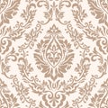 Vector damask seamless pattern element. Classical luxury old fashioned damask ornament, royal victorian seamless texture