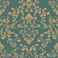 Vector damask seamless pattern element. Classical luxury old fashioned damask ornament, royal victorian seamless texture