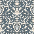 Vector damask seamless pattern element.