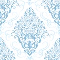 Vector damask seamless pattern element.