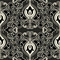 Vector Damask Seamless Pattern Element. Elegant Luxury Texture For Wallpapers, Backgrounds And Page Fill.