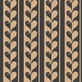 Vector damask seamless retro pattern background geometry heart cross frame line. Elegant luxury brown tone design for wallpapers,