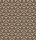 Vector damask seamless retro pattern background geometry triangle cross arrow frame line. Elegant luxury brown tone design for Royalty Free Stock Photo