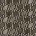 Vector damask seamless retro pattern background spiral cross triangle geometry frame line. Elegant luxury brown tone design for Royalty Free Stock Photo