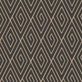 Vector damask seamless retro pattern background spiral rhomb vortex cross frame line. Elegant luxury brown tone design for