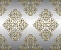 Vector damask vintage baroque ornament. Retro pattern antique style acanthus. Seamless pattern.Wallpaper design Royalty Free Stock Photo