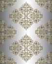 Vector damask vintage baroque ornament. Retro pattern antique style acanthus. Seamless pattern.Wallpaper design Royalty Free Stock Photo