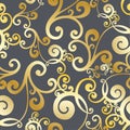 Vector damask vintage baroque ornament. Retro pattern antique style acanthus Royalty Free Stock Photo