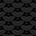 Vector damask vintage baroque ornament. Retro pattern antique style. Seamless floral pattern. Royal wallpaper. Gothic Royalty Free Stock Photo