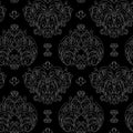 Vector damask vintage baroque ornament. Retro pattern antique style. Seamless floral pattern. Royal wallpaper. Gothic Royalty Free Stock Photo