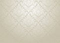 Vector damask wallpaper design. Seamless repetitive floral deco Royalty Free Stock Photo