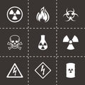 Vector danger icons set