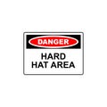 vector danger sign hard hat area