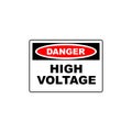 vector danger sign high voltage