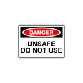 vector danger sign unsafe do not use