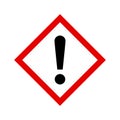 Vector danger symbol black exclamation point inside a red rhombus - danger icon