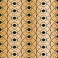 Vector dark chains mesh golden seamless pattern