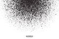 Vector Dark Gray Ash Particles on White Background Royalty Free Stock Photo