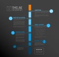 Vector Dark Infographic timeline report template Royalty Free Stock Photo