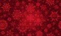 Vector dark seamless Christmas pattern with snowflakes Royalty Free Stock Photo