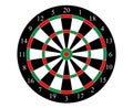 Vector dartboard with numbered segments