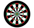 Vector dartboard without numerals (used as a target in the game of darts)