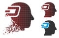 Decomposed Pixel Halftone Dash Imagination Icon
