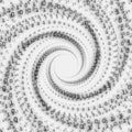 Vector data flow visualization.Grayscale big data flow as binary numbers strings twisted in infinity tunnel. Royalty Free Stock Photo