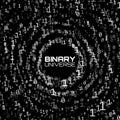 Vector data flow visualization. Grayscale big data flow as binary numbers strings twisted in infinity tunnel. Royalty Free Stock Photo