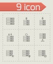 Vector database icon set Royalty Free Stock Photo