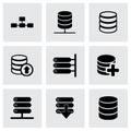 Vector database icon set Royalty Free Stock Photo