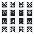 Vector Database icon set Royalty Free Stock Photo