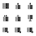 Vector database icon set Royalty Free Stock Photo