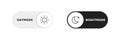 Vector day night switch. Mobile app interface design concept. Dark mode switch icon. Day and night mode gadget application. Light Royalty Free Stock Photo