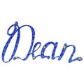 Dean name lettering tinsels