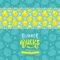Vector decorating design made of yellow rubber Royalty Free Stock Photo