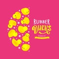 Vector decorating design made of yellow rubber Royalty Free Stock Photo