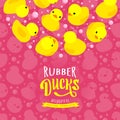 Vector decorating design made of yellow rubber Royalty Free Stock Photo