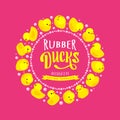 Vector decorating design made of yellow rubber Royalty Free Stock Photo