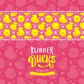 Vector decorating design made of yellow rubber Royalty Free Stock Photo