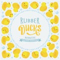 Vector decorating design made of yellow rubber Royalty Free Stock Photo