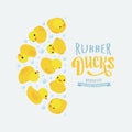 Vector decorating design made of yellow rubber Royalty Free Stock Photo