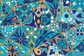 Vector decorative background. Mosaic patchwork pattern for design and fashion